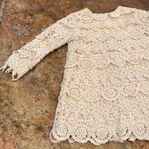 Posh Peanut ivory lace dress